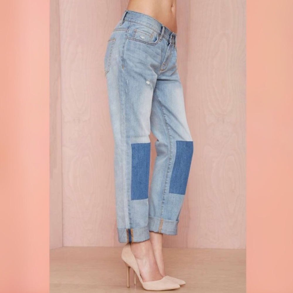 SALE Nasty Gal Patch Boyfriend Jeans - Picture 3 of 8
