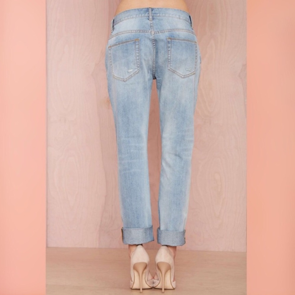 SALE Nasty Gal Patch Boyfriend Jeans - Picture 4 of 8