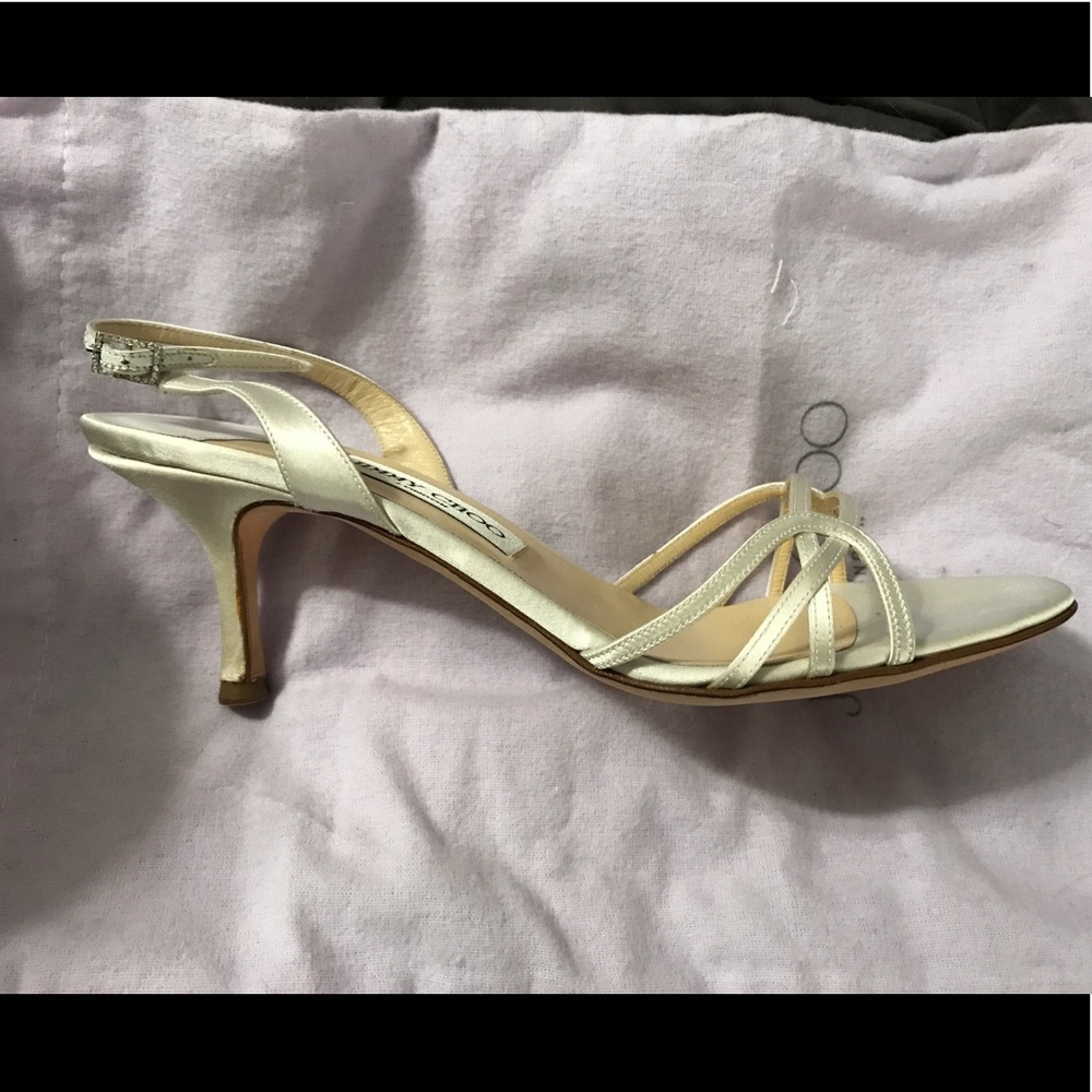 Jimmy Choo off white satin wedding shoes - Size 41