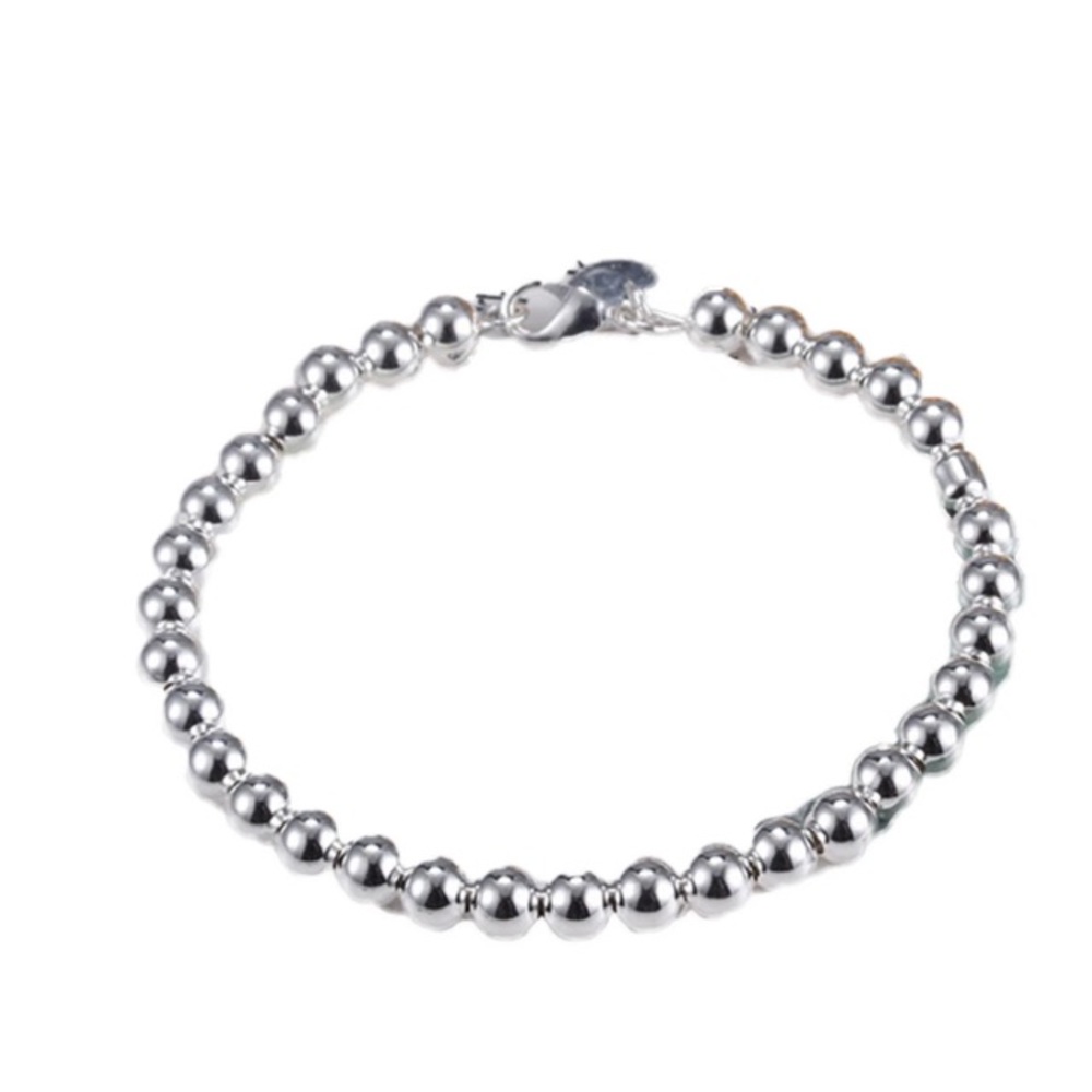 NWT STERLING SILVER BEADED BRACELET