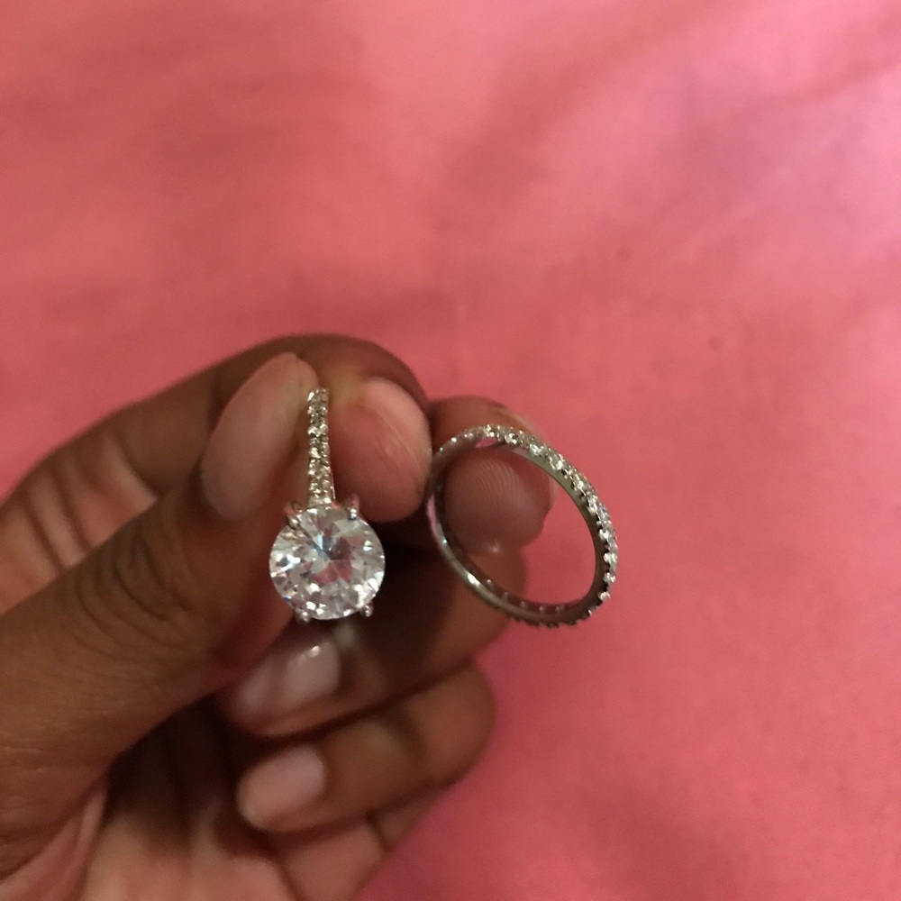 Pandora engagement/wedding ring & band size 5