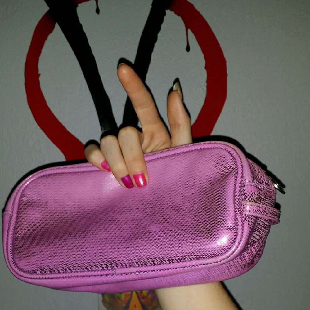Purple ZigZag Makeup Bag