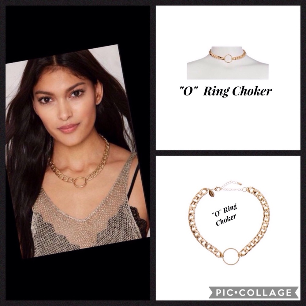 Gold Chain Circle Choker / Necklace - Picture 3 of 5