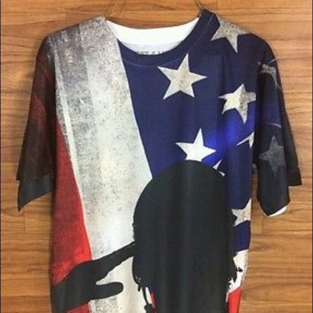 Get A Life America USA July 4th Military Shirt RWB