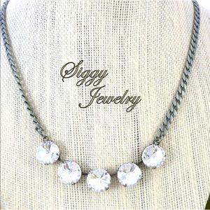 Swarovski Clear Crystal Five Stone Necklace