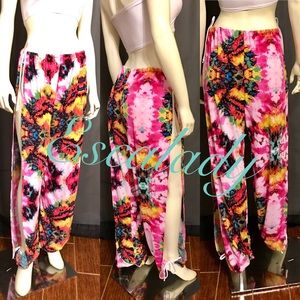 New Psychedelic full slit sides lounge pant