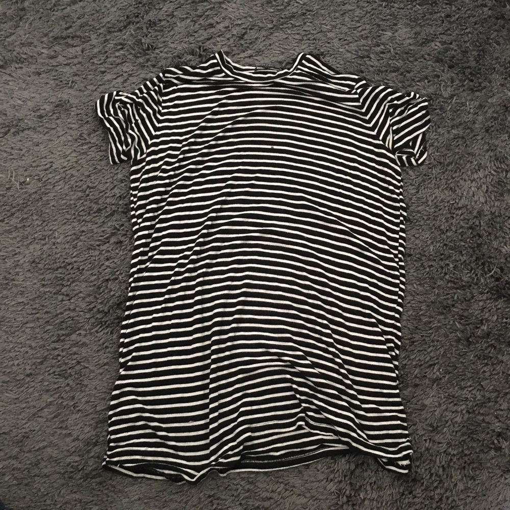 BRANDY MELVILLE Striped T-Shirt Dress