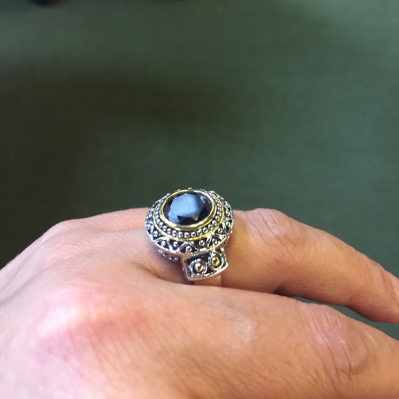 Stunning Black Onyx Lead Free Ring Size 7 - Picture 5 of 5