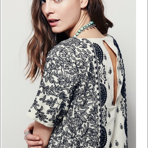 Embroidered Shift DRESS Sunday Afternoon Sheath - Picture 3 of 7