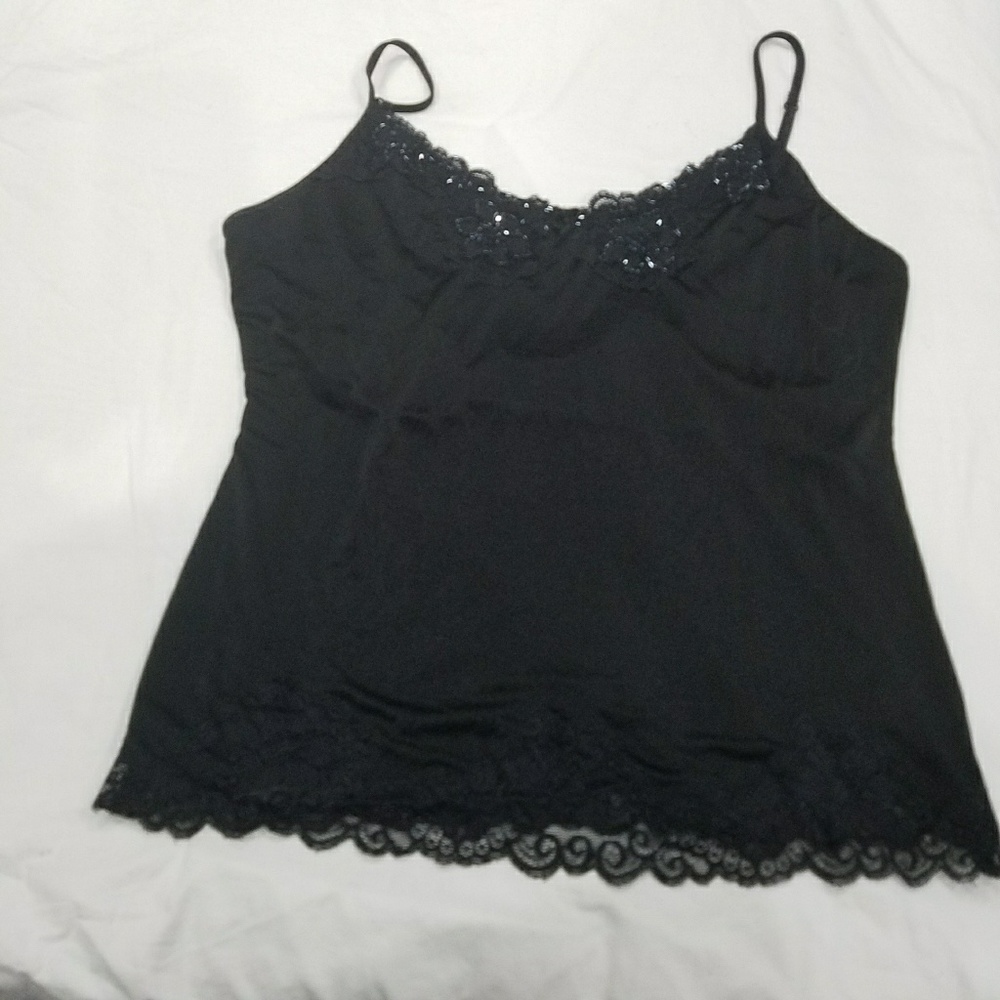 The Limited Black tank top with beading