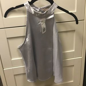 Silver halter top
