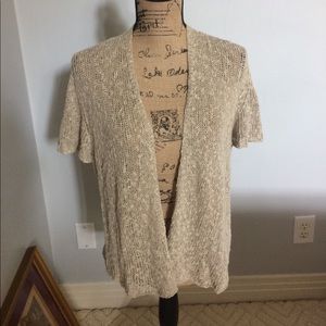 Open sweater... linen, cotton, nylon mix yarn