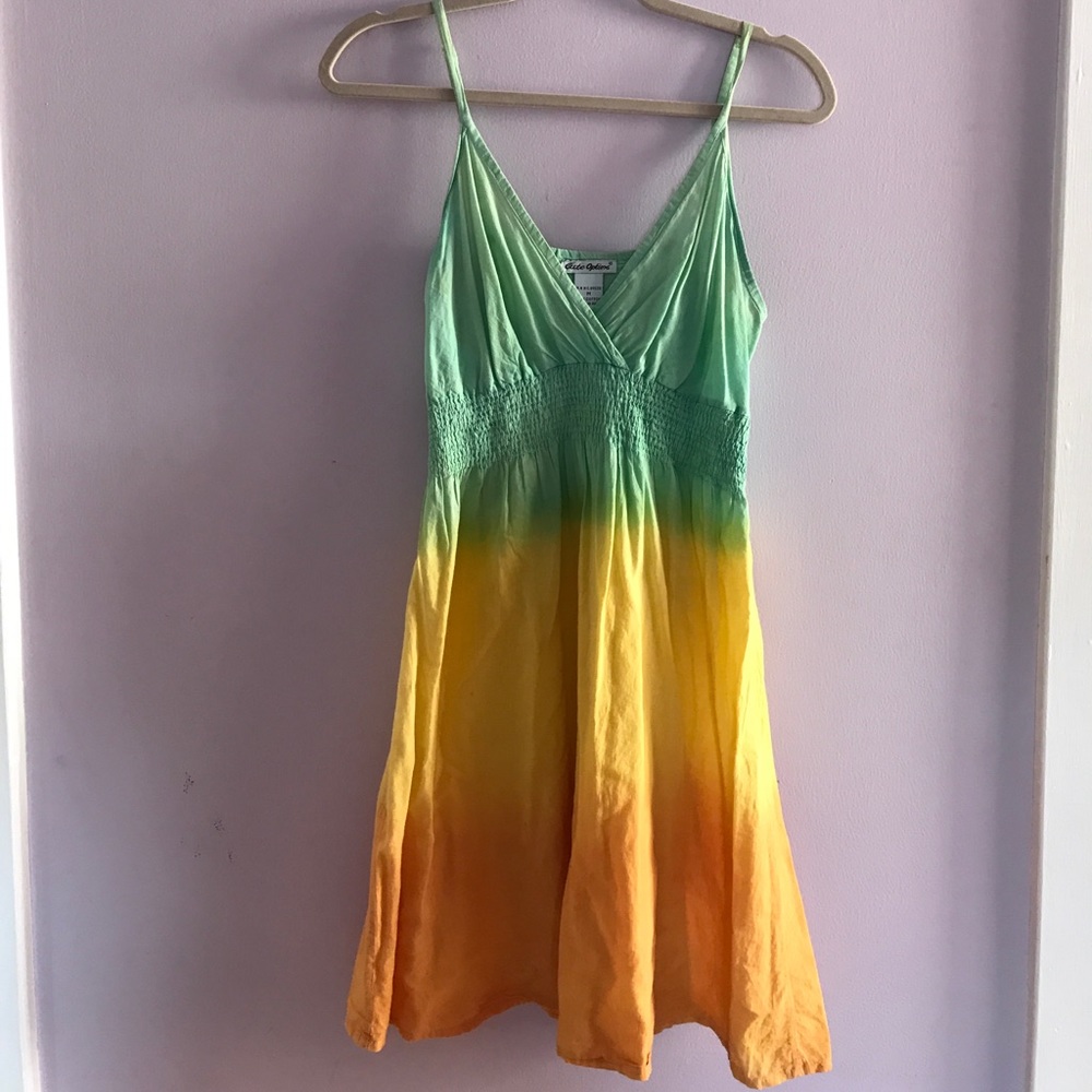 Ombré color block summer dress