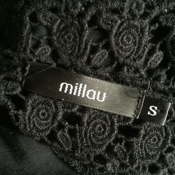 2/$25 LF Black Embroidered Crop Top - Picture 5 of 5