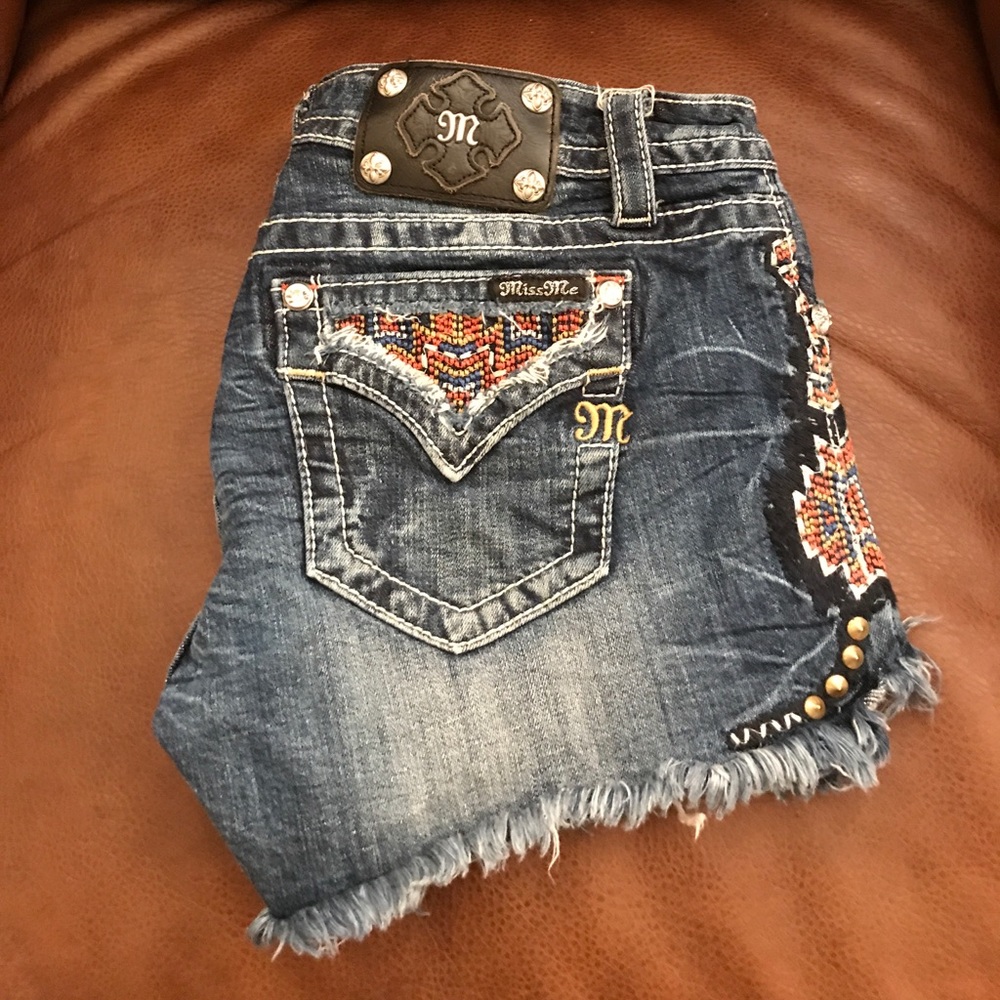 Miss Me Shorts.  Size 30.  3" length leg.  EUC
