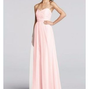 David's Bridal Long Tulle Dress in Petal Size 6