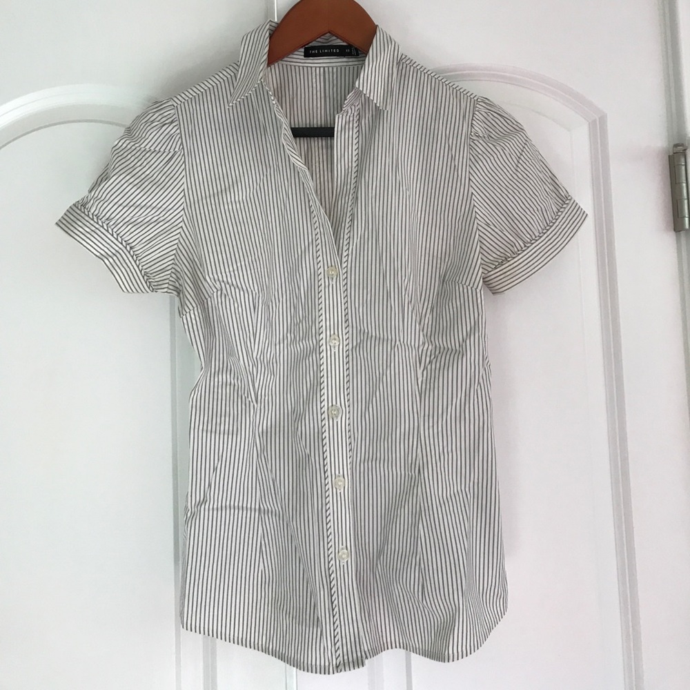 The Limited button down collared shirt pinstriped