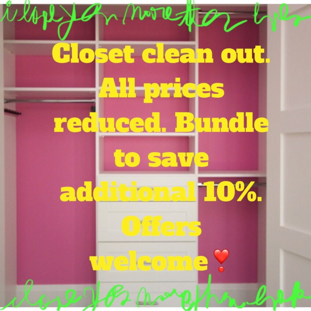 Closet clean out. All items reduced❣️
