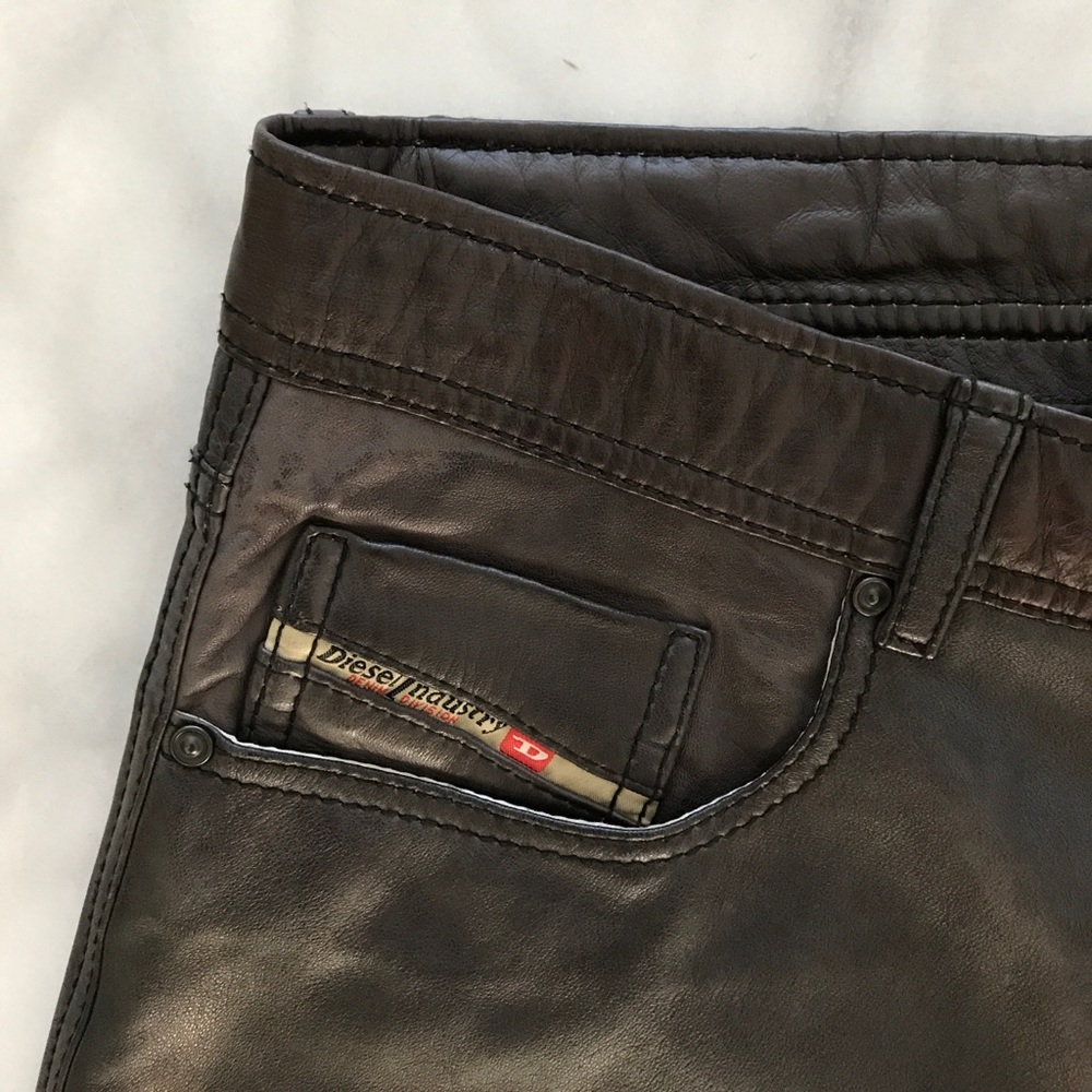 Diesel leather jeans