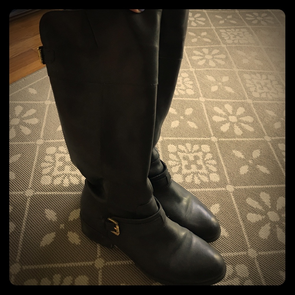 black riding boots