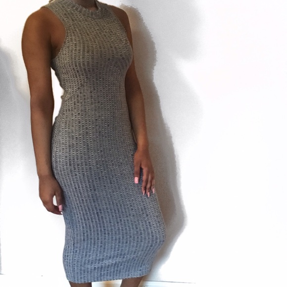 Love J Dresses & Skirts - Ribbed blue midi dress