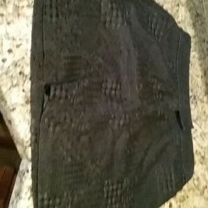 Adorable Cynthia steffe black patterned mini skirt