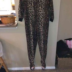 Nick & Nora cheetah print pajamas