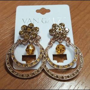 REDUCED $$$ Rose Gold SwarovskI Topaz Earrings