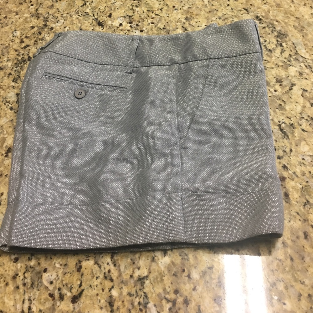 New York & Co size 2 silver/gray metallic shorts