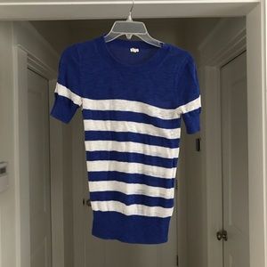 J. Crew blue striped sweater top Small