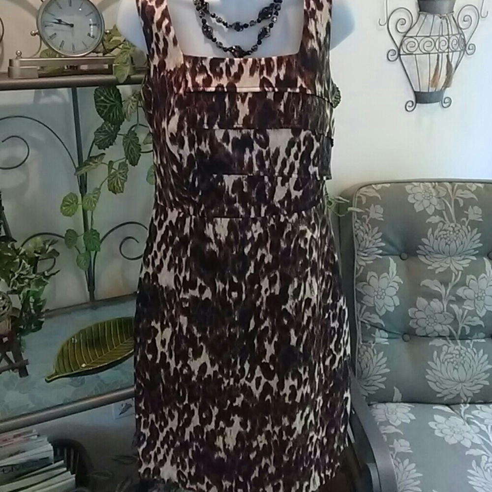 Leopard Satin Dress