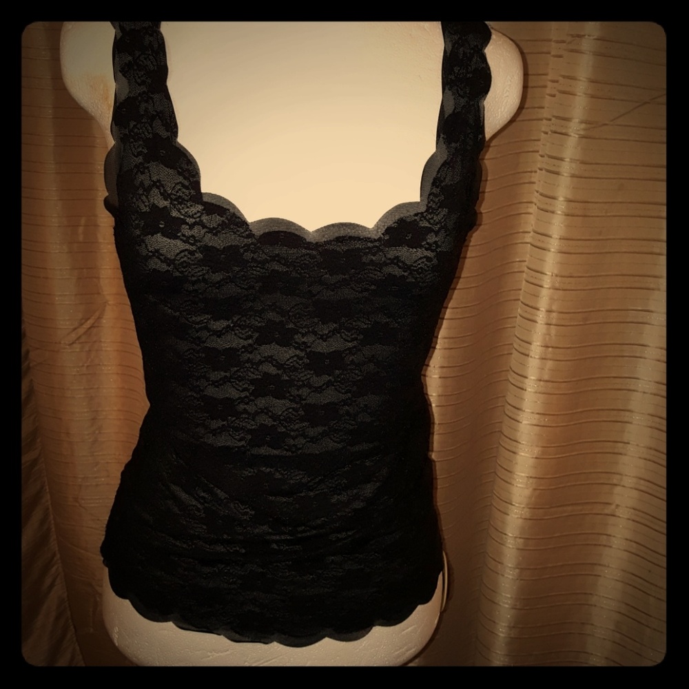 Black lace tank top