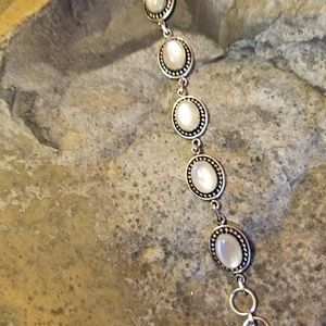 Sterling silver mother /pearl bracelet