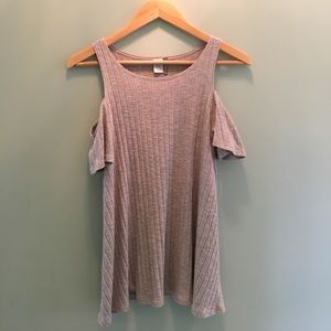 Paper Crane Cold Shoulder Flowy Top