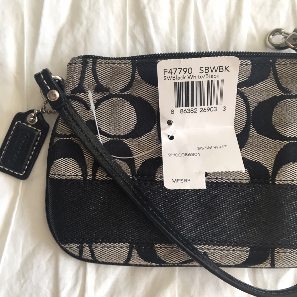 Black coach wristlet