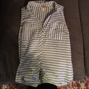 Chambray tank blouse