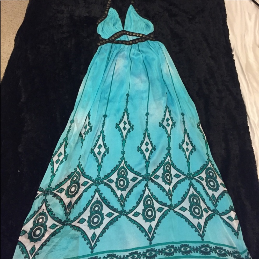 Bebe Studded Maxi Dress