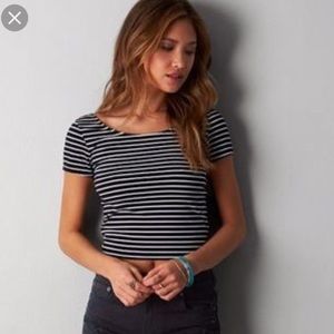 Striped Crop Top American Eagle Medium