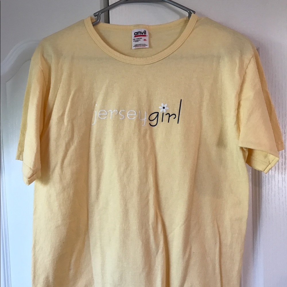 JERSEY GIRL women's brilliant yellow tshirt size M