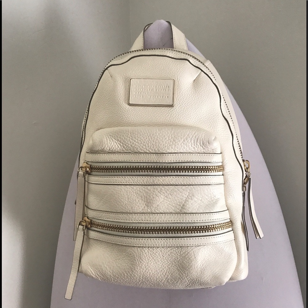 Marc by Marc Jacobs Domo Leather Backpack - Cream