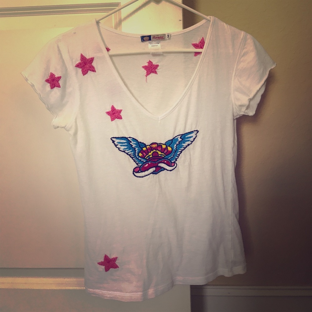 Bejeweled embroidered Tshirt M