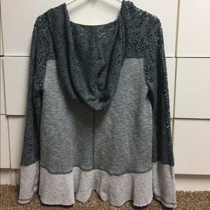 Gorgeous Mystree mixed material hoodie NWT size S