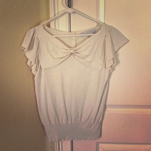 Signature NEXT size 12 (UK) front bow cream blouse