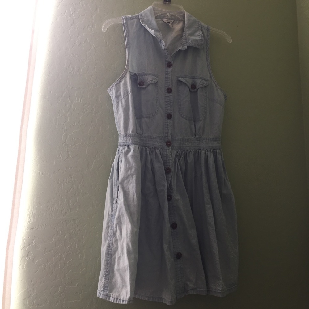 Chambray button down dress