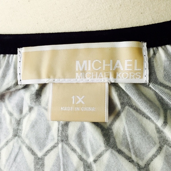 🛍️Michael Kors Blue Gathered Elastic Waist Tunic - Picture 5 of 5
