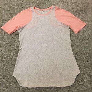 Lululemon Baseball Tee in Peach/Oatmeal
