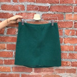 Madewell Green Wool Skirt