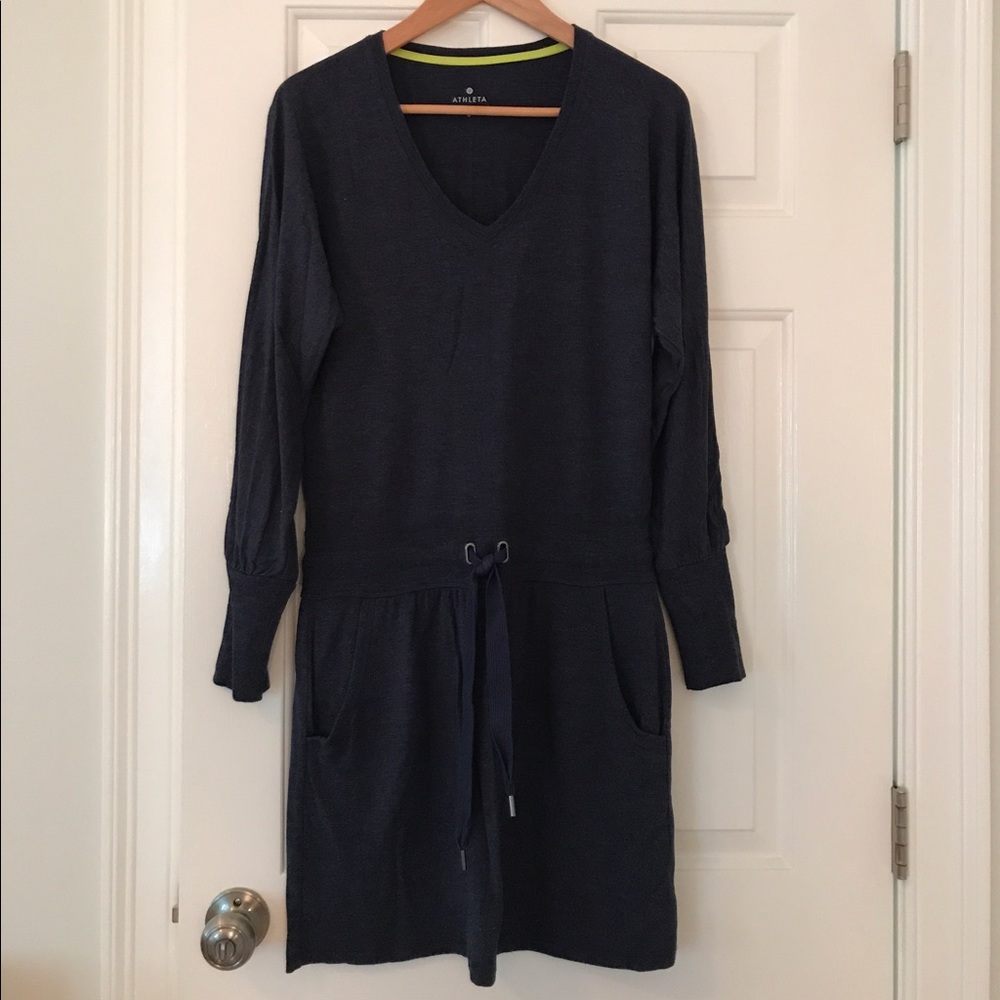 Athleta Jersey Navy Blue Dress