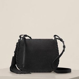 All Saints Moro Nubuck Leather Crossbody Purse