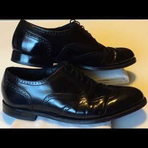 Florsheim Imperial Wingtip Black Sz 9/3E-USA made